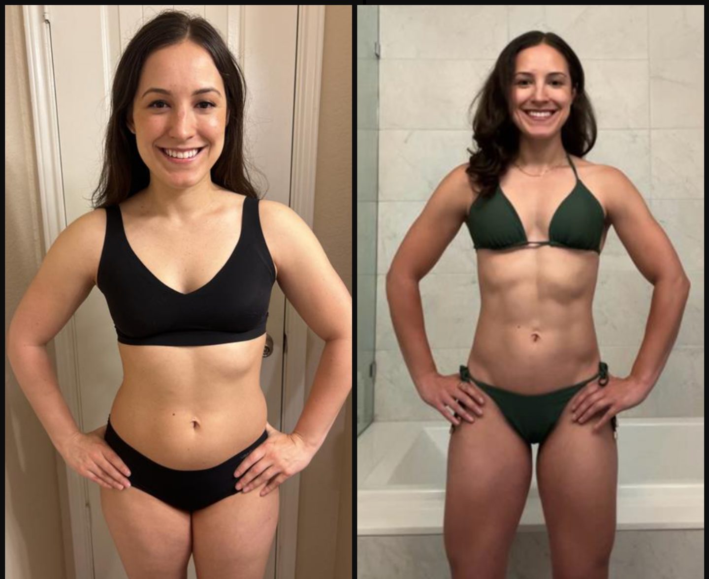 Before and after transformation, 143 to 122 lb, May 2024 to July 2026