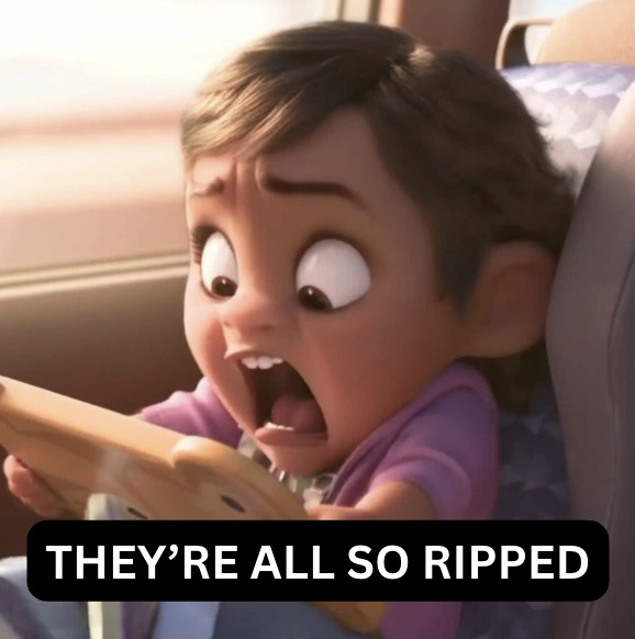 Shocked, amazed reaction: THEY'RE ALL SO RIPPED